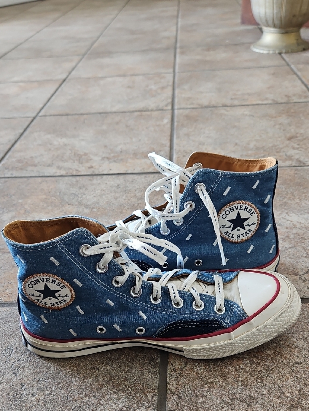 Converse Mens 70 High Indigo Boro Hightops 7.5 These Are Also For Women 9.5
